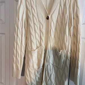 Cream Cable Knit Women's Sweater